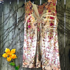 Apt 9 boho v-neck swing tank